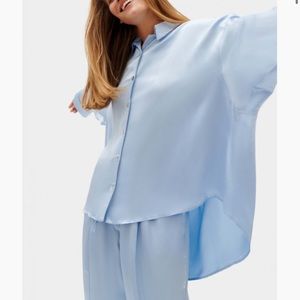 Light blue sleeper pajama top